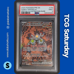 2025 POKEMON PRISMATIC EVOLUTIONS SANDY SHOCKS EX SPECIAL ILLUSTRATION PSA 9 - Image 1