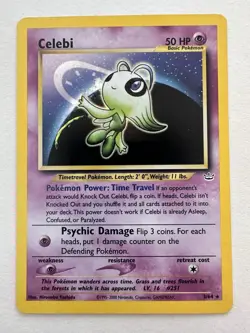 Celebi 3/64 Pokemon TCG Neo Revelation Unlimited Holo Rare WOTC - Image 1