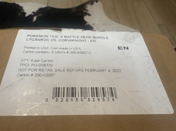 Pokemon TCG V Battle Deck BUNDLE Lycanroc VS Corviknight CASE (6 Bundles) SEALED - Image 4