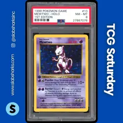 1999 POKEMON 1ST EDITION #10/102 MEWTWO HOLO PSA 8 - Image 1