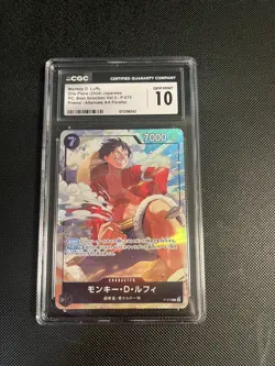 One Piece CGC 10 Monkey D. Luffy Best Selection Vol. 3 P-075 Promo Japanese - Image 1