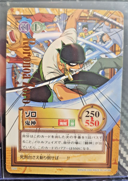 BANDAI One Piece Hyper Battle C291 ZORO GOLD STAMPED SCARCE EARLY CARD - Image 1