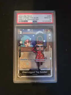 One Piece One-Legged Toy Soldier Alternate Art Foil OP05-081 PSA 10 - Image 2