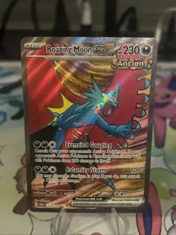 Pokemon TCG Roaring Moon EX Full Art Holo Ultra Rare Card 229/182 Paradox Rift - Image 3