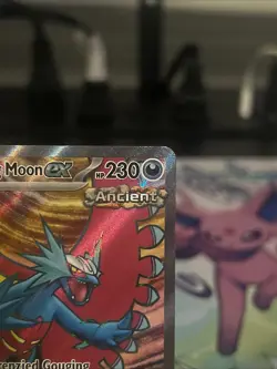 Pokemon TCG Roaring Moon EX Full Art Holo Ultra Rare Card 229/182 Paradox Rift - Image 4
