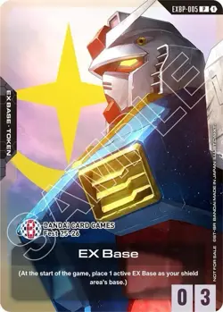 Bandai EX Base EXBP-005 Token Card Promo - Gundam War TCG Fest 25-26 - Image 1