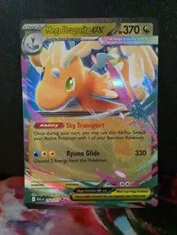 Pokemon Mega Dragonite EX 152/217 Full Art Holo EX Card English - Image 1