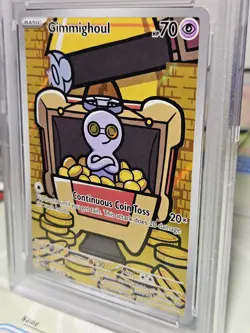 PSA 9 Mint Gimmighoul Graded Pokemon Card #198 Paradox Rift 2023 - Image 2