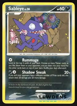 Sableye - 63/132 - Uncommon - Secret Wonders - Pokemon Card - Image 1
