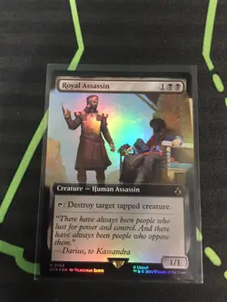 MTG Magic The Gathering Royal Assassin Foil Ext. Art Assassin’s Creed Commander - Image 1