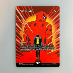 Path to Exile Mythic 0004 Borderless Marvel Spider-Man Magic The Gathering MTG - Image 1