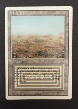 Magic The Gathering Scrubland Revised Edition Dual Land LP - Image 1
