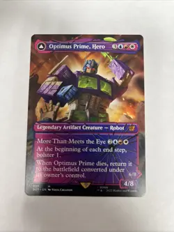 Optimus Prime Hero Shattered Glass Nonfoil Card #027 MTG - Image 1
