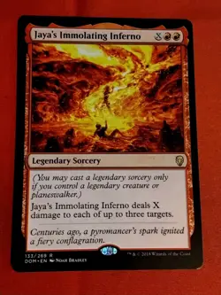 MTG Jaya's Immolating Inferno - Dominaria 133/269 Regular Rare - Unplayed Mint+ - Image 1