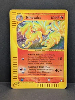 Ninetales H19/H32 Aquapolis Holo Rare Pokemon TCG Nintendo e-reader MP+ - Image 1