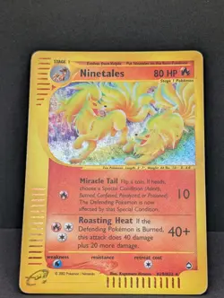 Ninetales H19/H32 Aquapolis Holo Rare Pokemon TCG Nintendo e-reader MP+ - Image 3