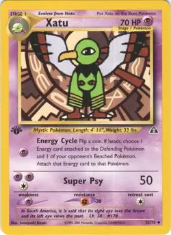 Xatu 52/75 Uncommon Neo Discovery Pokemon LP - Image 1