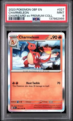 2023 Pokemon TCG Charmeleon #027 Obsidian Flames Holo PSA 9 Graded Card NEW CERT - Image 1