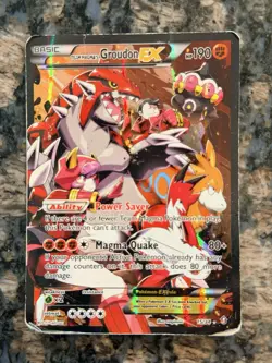 Pokemon Team Magma's Groudon EX 15/34 XY Double Crisis Holo Card - Image 1