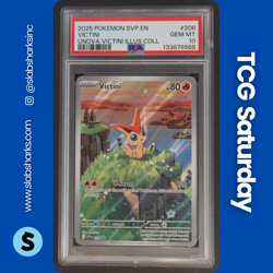 2025 POKEMON BLACK STAR PROMO #SVP-208 VICTINI ILLUSTRATION RARE PSA 10 - Image 1