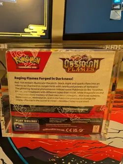 Pokemon TCG Scarlet and Violet 3 Obsidian Flames Booster Box Sealed W/ Acrylic - Image 3