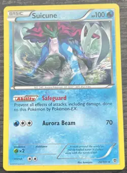 Suicune 20/101 Pokemon TCG Black & White Plasma Blast Rare Non Holo LP - Image 1