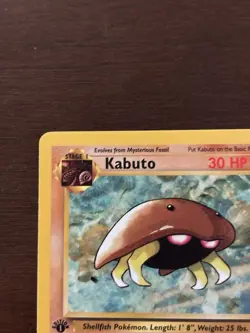 Pokemon TCG Kabuto Fossil 50/62 1st Edition Stage 1 30 HP Regular English 1999 - Image 3