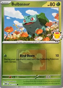 Bulbasaur 001/132 MEG 2026 Pokemon Day League Promo PLAY Stamp Reverse IN HAND - Image 1