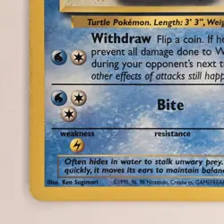 Wartortle 42/102 Uncommon Base Set Unlimited MP Pokemon - Image 4