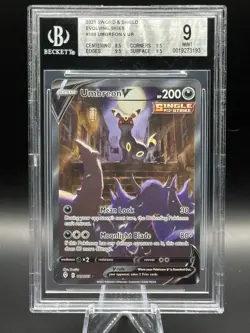 Pokemon Umbreon V Evolving Skies Full Alt Art #189 BGS 9 Mint - Image 1