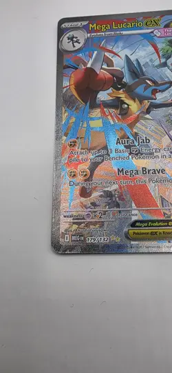 2025 Pokemon Mega Lucario EX SIR # 179/132 Mega Evolutions MINT - Image 4