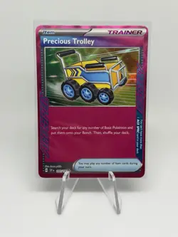 Precious Trolley 185/191 Sv08: Surging Sparks ACE SPEC Trainer Holo Pokemon NM - Image 1