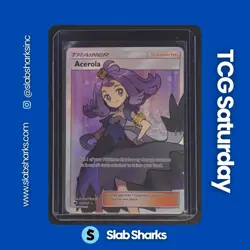 2017 POKEMON SUN & MOON BURNING SHADOWS #142/147 ACEROLA ULTRA RARE - Image 1