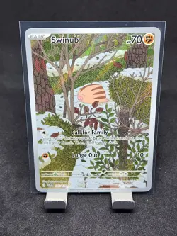 Pokemon Swinub 165/159 Sv09: Journey Together Holo Illustration Rare 70HP - Image 1