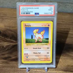 PSA 9 - 1999 Pokemon Game Ponyta #60 - Base Set Shadowless - Image 1