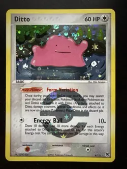 DITTO REVERSE HOLO 4/112 EX FIRE RED & LEAF GREEN NM POKEMON - Image 1