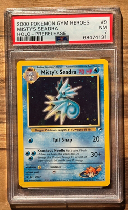 Pokemon Gym Heroes Misty's Seadra Prerelease PSA 7 Certification # 68474131 - Image 1