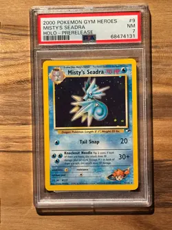 Pokemon Gym Heroes Misty's Seadra Prerelease PSA 7 Certification # 68474131 - Image 3