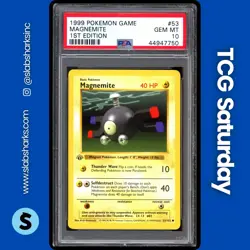 1999 POKEMON 1ST EDITION BASE SET #53/102 MAGNEMITE PSA 10 - Image 1