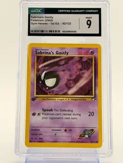 Pokemon TCG 2000 Gym Heroes - 1st Ed. Sabrina's Gastly #93/132 - Image 1