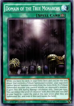 Domain of the True Monarchs #SR01-EN024 Yugioh 1st Edition Lightly played - Image 1