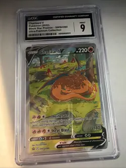 CGC 9 MINT Charizard V SWSH260 FULL ART HOLO 260 SWSH PROMO Pokemon Card - Image 1