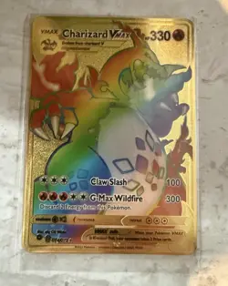 Pokemon Charizard VMAX Secret Rare 74/73 Champions Path Holo Metal Card - Image 1