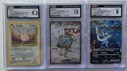LOT OF 3 CGC POKEMON CARDS, CLEFABLE, VAPOREON, EISCUE (2023-2024) - Image 1