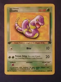 Pokemon Card Team Rocket 1st Edition Regular Finish Ekans 56/82 Vintage - Image 3
