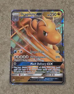 [ LP ] Dragonite GX 152/236 Unified Minds Holo Ultra Rare Pokemon Card - Image 1