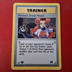 Rocket's Sneak Attack 72/82 Team Rocket Regular First Edition Pokemon Card - Image 1