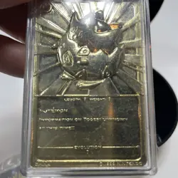 Pokemon Togepi Trading Card 23K Gold Plated 1999 Burger King w/ COA & Ball - Image 4