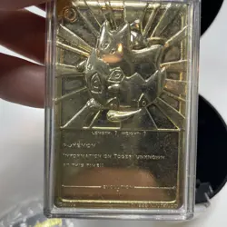 Pokemon Togepi Trading Card 23K Gold Plated 1999 Burger King w/ COA & Ball - Image 5