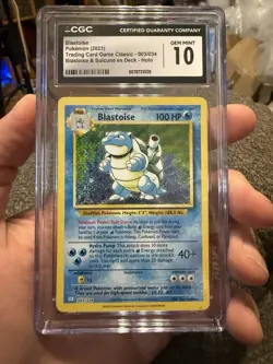 Blastoise 003/034 CLB Pokemon Trading Card Game Classic CGC 10 - Image 1